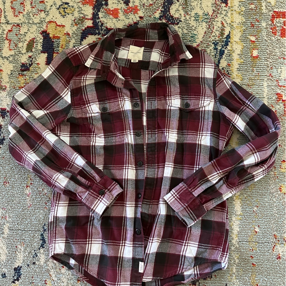 American Eagle Plaid Button Down